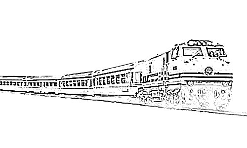 500x300 Train Transportation Sketch - Train Sketch