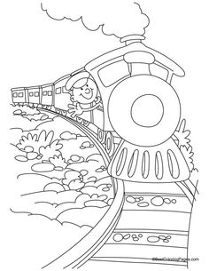 236x305 16 Best Train Coloring Pages Images Coloring Pages - Train Sketch For Kids