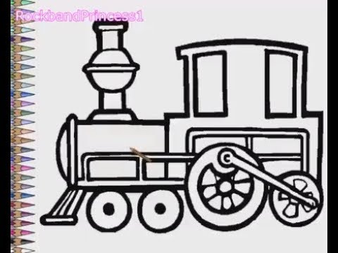480x360 Train Coloring Pages - Train Sketch For Kids