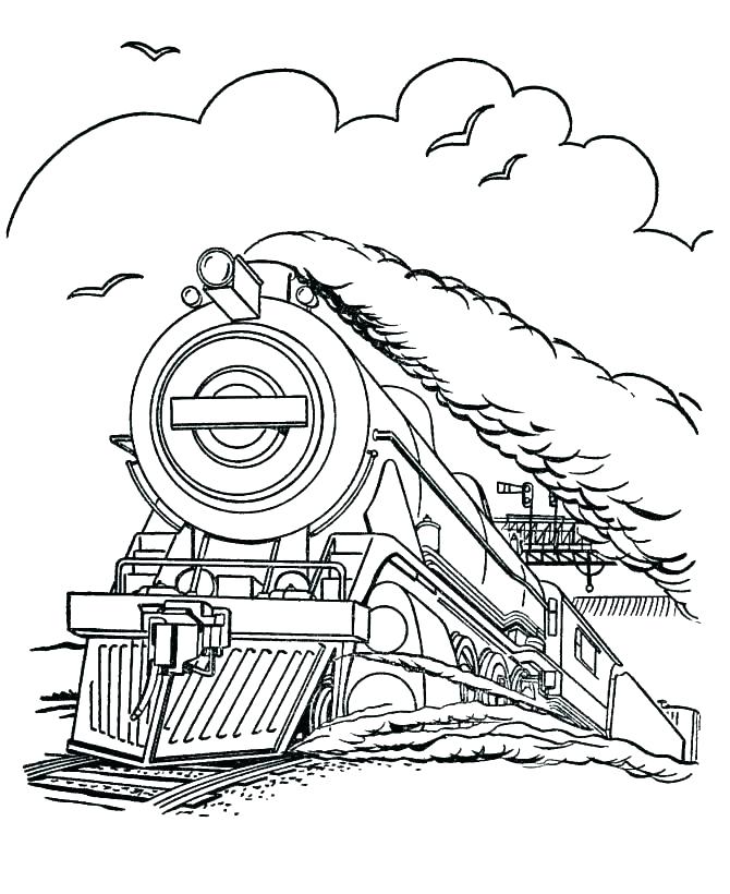 670x820 Train Coloring Pages Printable Train Coloring - Train Sketch For Kids