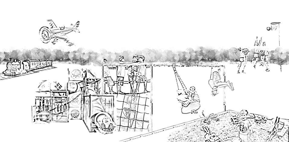 957x472 All Kids Murals - Train Sketch For Kids