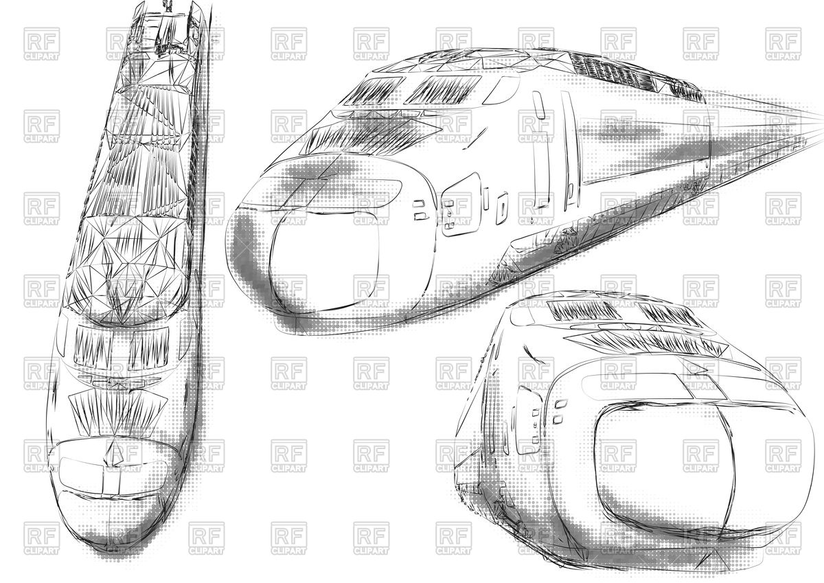 1200x849 Shinkansen - Train Sketch Images