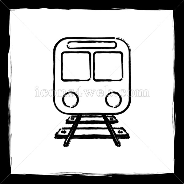 600x600 Train Sketch Icon. - Train Sketch Images