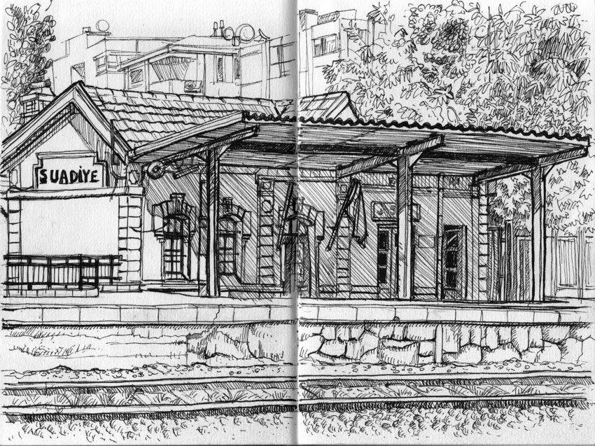 850x637 Sketch Sketching Istanbul - Train Station Sketch