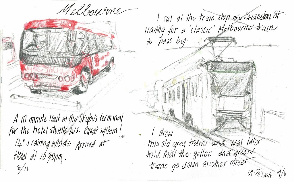 1024x637 Melbourne Sketching Alissa Duke - Tram Sketch
