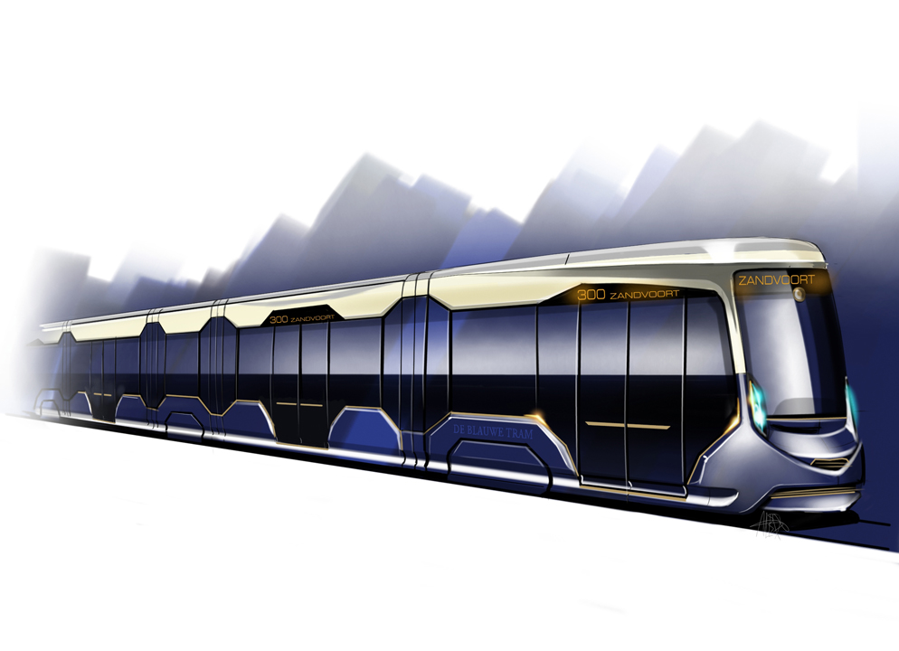 994x720 Tram Lightrail - Tram Sketch