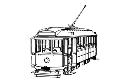 400x283 Sketch Of A Tram Vector Buy Photos Ap Images Detailview - Tram Sketch