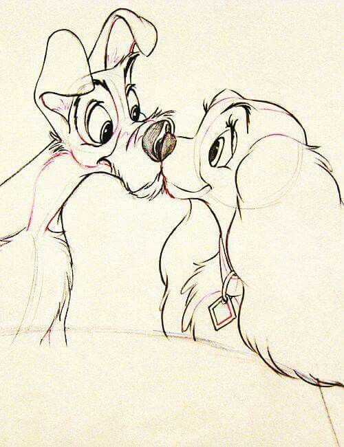 500x650 Lady And Tramp Sketch Animals Disney Sketches - Tramp Sketch