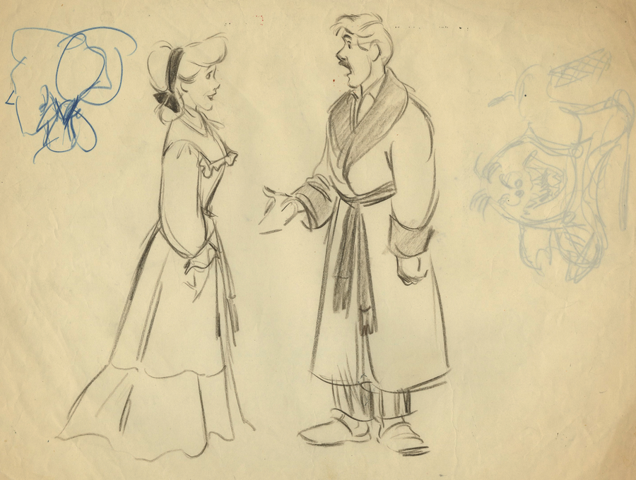 900x680 Lady And The Tramp Design Sketch - Tramp Sketch