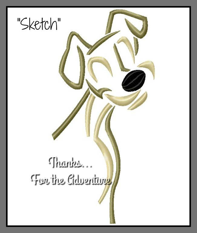 651x768 Tramp Dog From Lady And The Tramp Sketch Digital Embroidery Etsy - Tramp Sketch