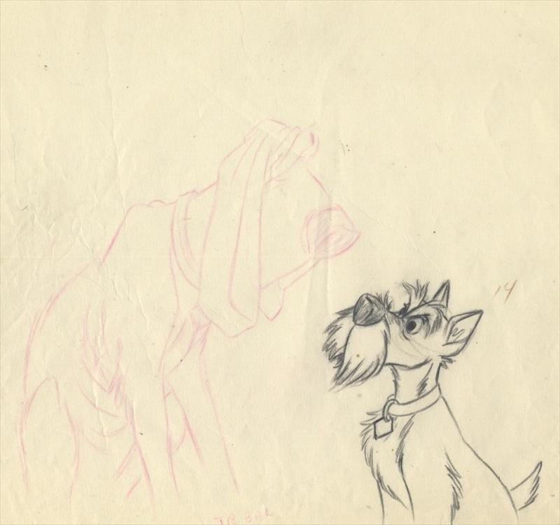 800x750 Disney Lady And The Tramp Fine Animation - Tramp Sketch