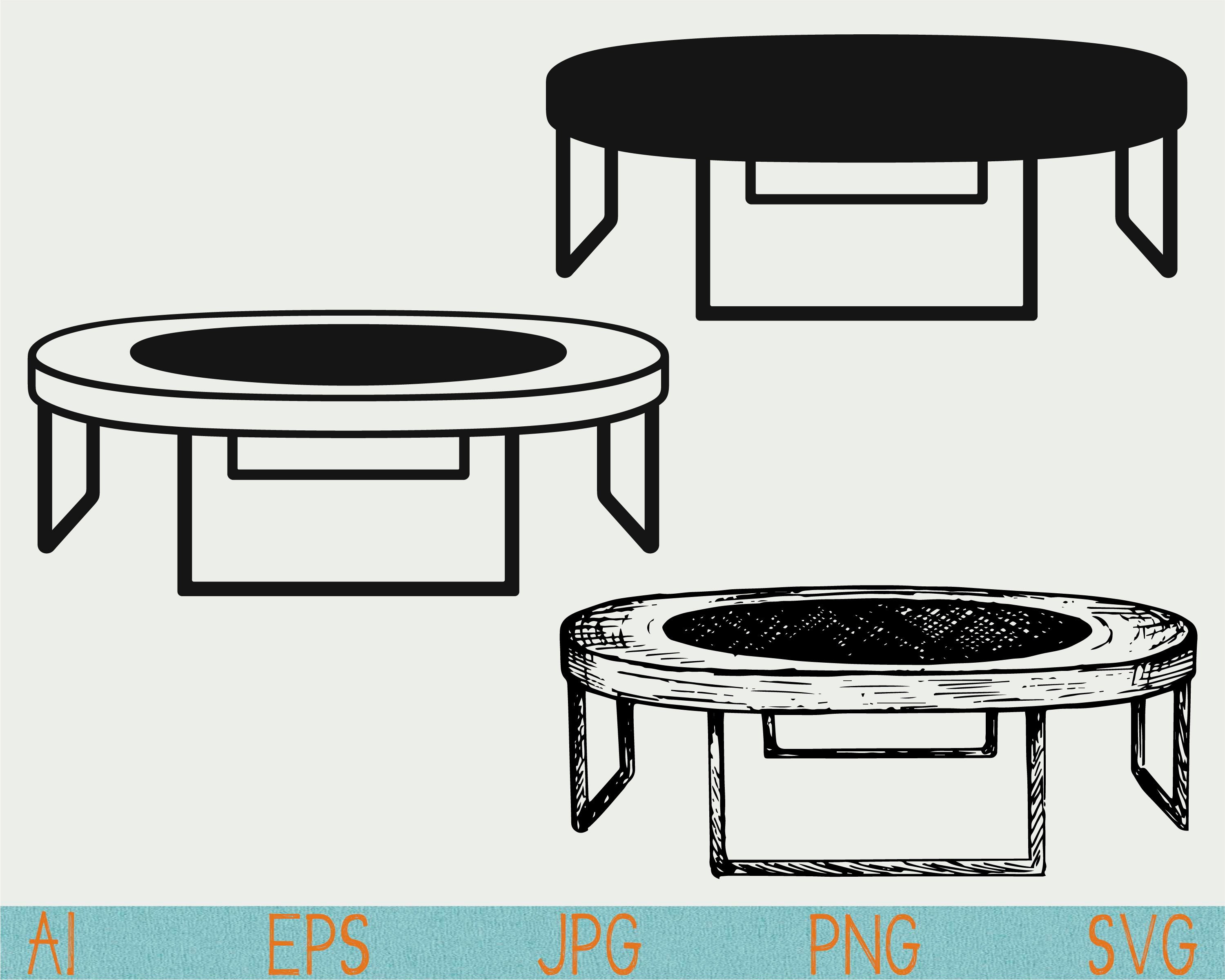 3000x2400 Trampoline Svgsilhouettepngcut Filevinyl Etsy - Trampoline Sketch