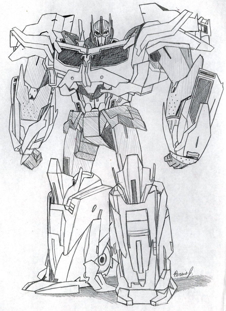 763x1046 Optimus Prime Full Body Sketch By Pdj004 - Transformers Optimus Prime Sketch