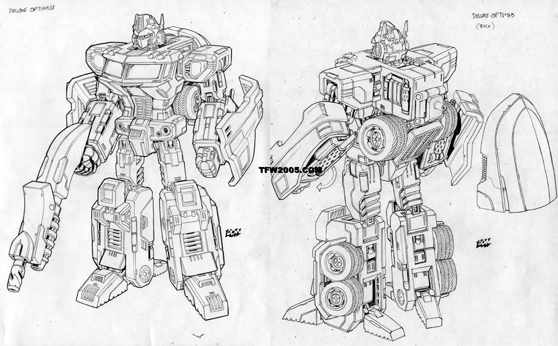 1113x690 Transformers Classics Optimus Prime Robot Mode Design Sketches - Transformers Sketch