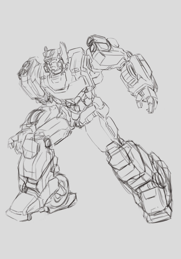 630x900 Transformers Sketch Wfc Style 02 By Bokuman - Transformers Sketch
