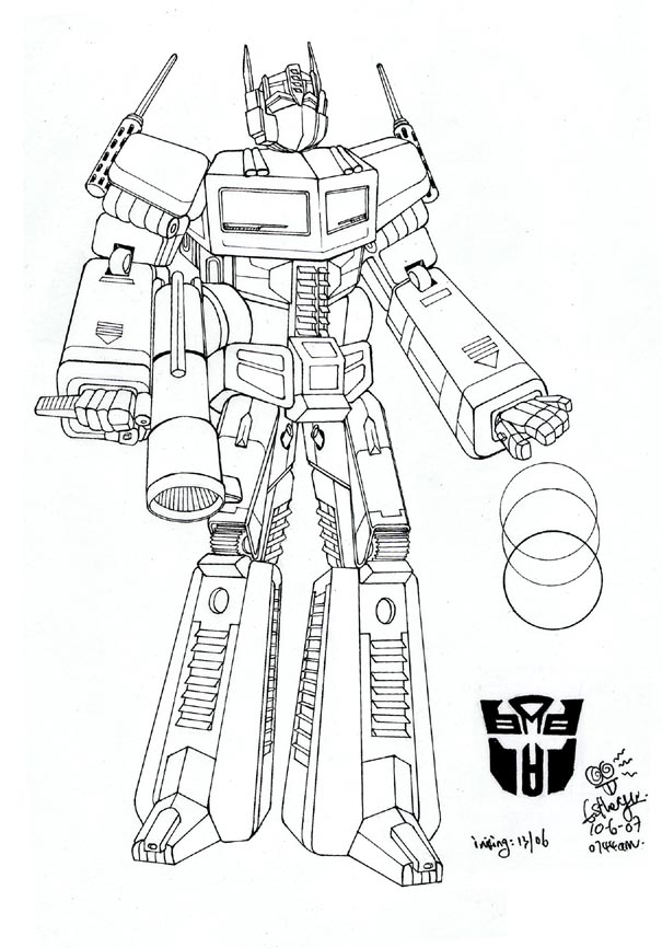 605x866 Transformers In Sketch By Estheryu - Transformers Sketch