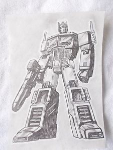 225x300 A4 Art Graphite Pencil Sketch Drawing Transformers Optimus Prime A - Transformers Sketch