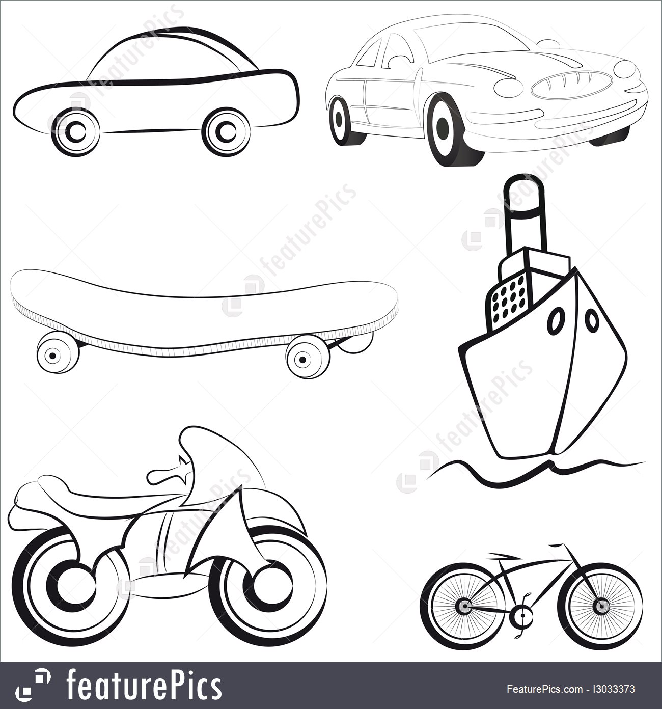 1300x1392 Transportation Sketch Transport Vector - Transport Sketch