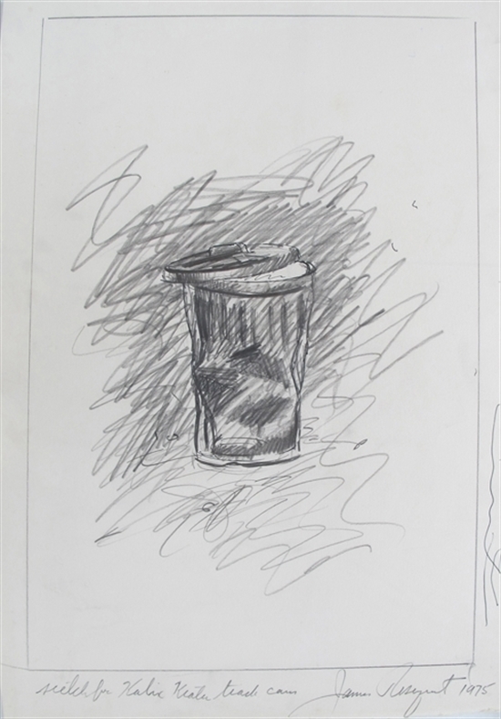 550x789 Sketch For Kalyx Krater Trash Cans By James Rosenquist On Artnet - Trash Can Sketch