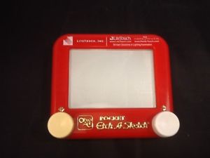 300x225 Ohio Art Pocket Etch A Sketch Game Toy Travel Edition Ebay - Travel Etch A Sketch