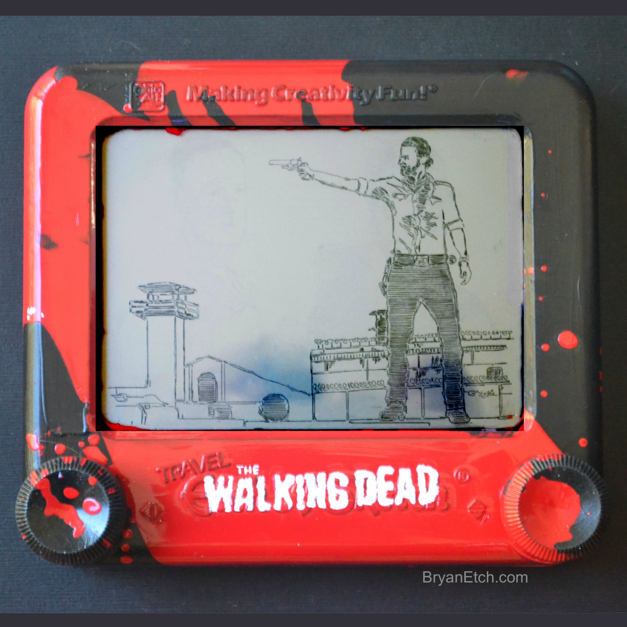 1999x1999 Bryan Etch City Art The Walking Dead Etch A Sketches - Travel Etch A Sketch