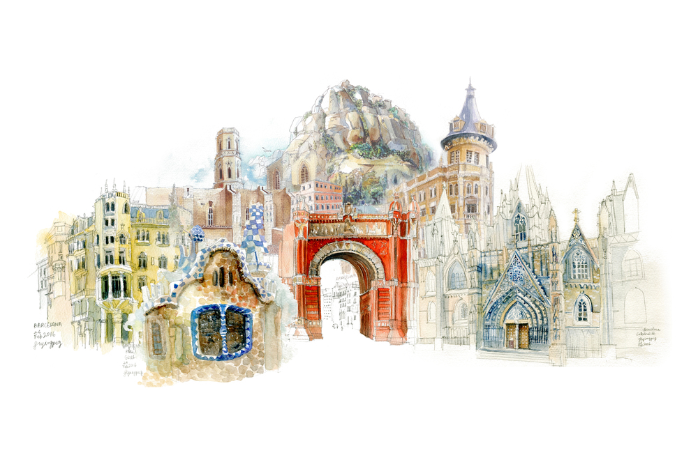 1000x653 Travel Sketch Flyingpig Illustration - Travel Sketch