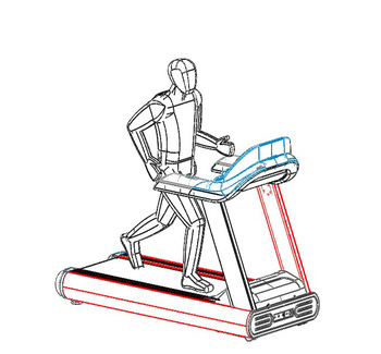 350x325 Ruibu 7000 2017 Professional New Fitness Commercial Treadmill - Treadmill Sketch