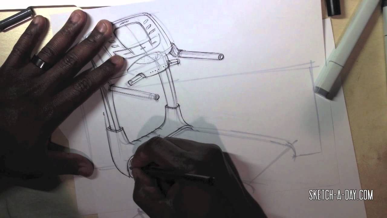 1280x720 Sketch A Day 354 Treadmill - Treadmill Sketch
