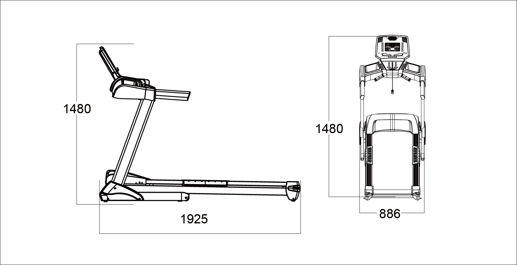 1691x866 Treadmill, A185 - Treadmill Sketch