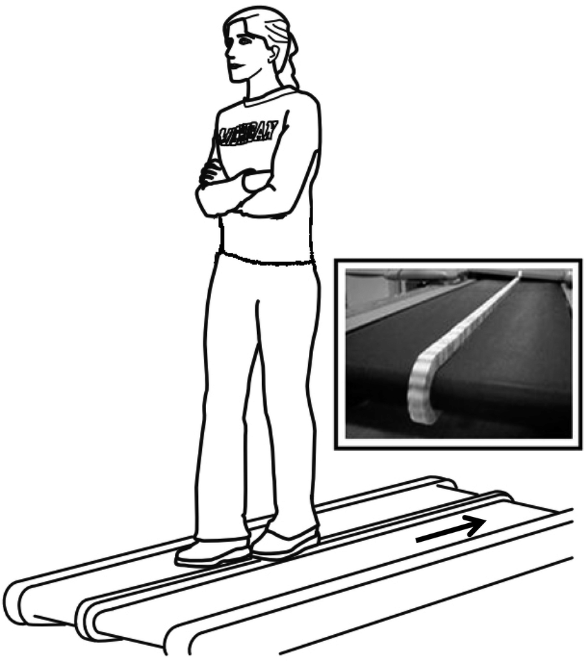 850x959 A Sketch Of The Experimental Setup Showing A Subject Walking On A - Treadmill Sketch