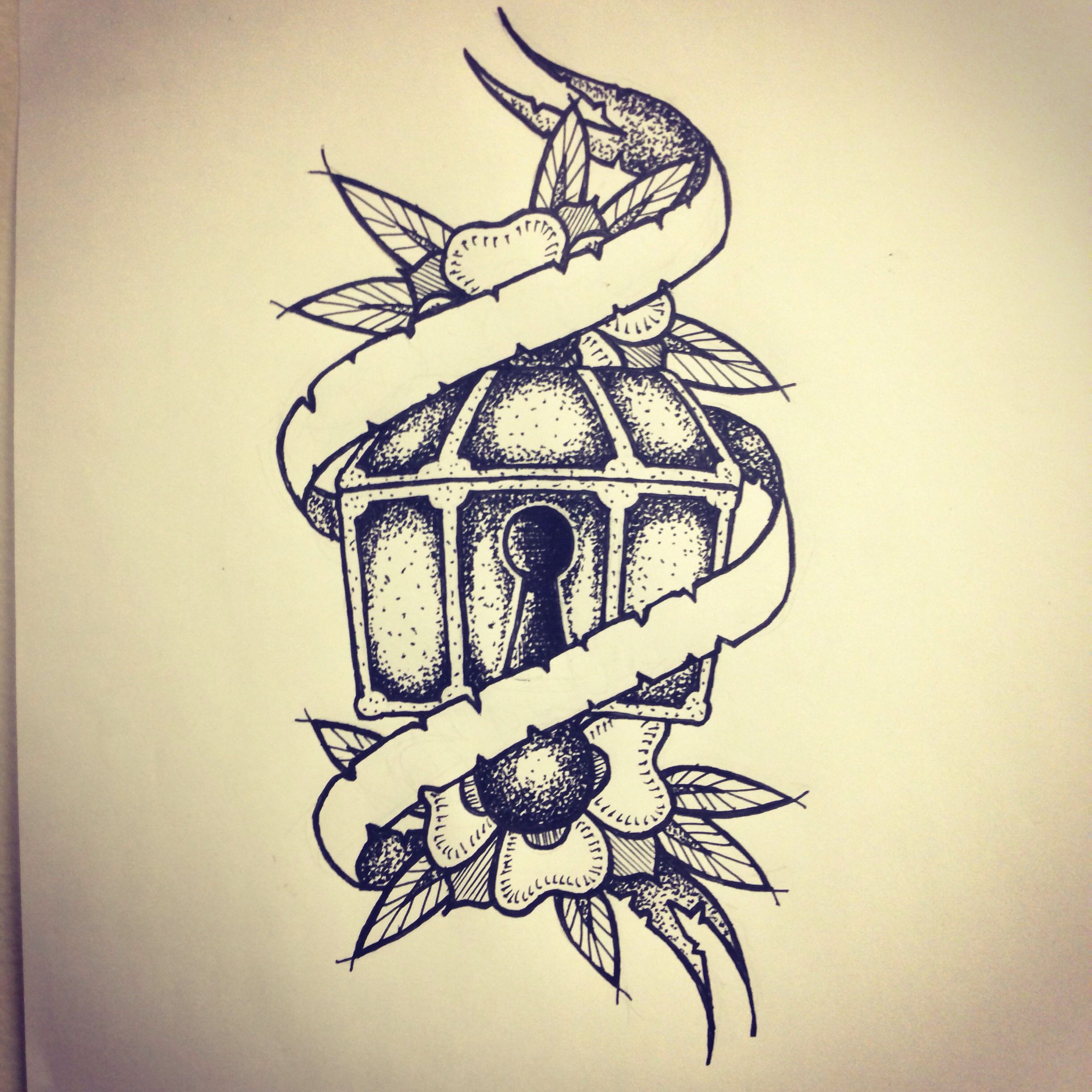 Treasure Chest Tattoo Sketch Tattoo Art Sketches - Treasure Chest Sketch. 