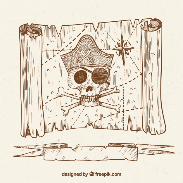 626x626 Download Vector - Treasure Map Sketch