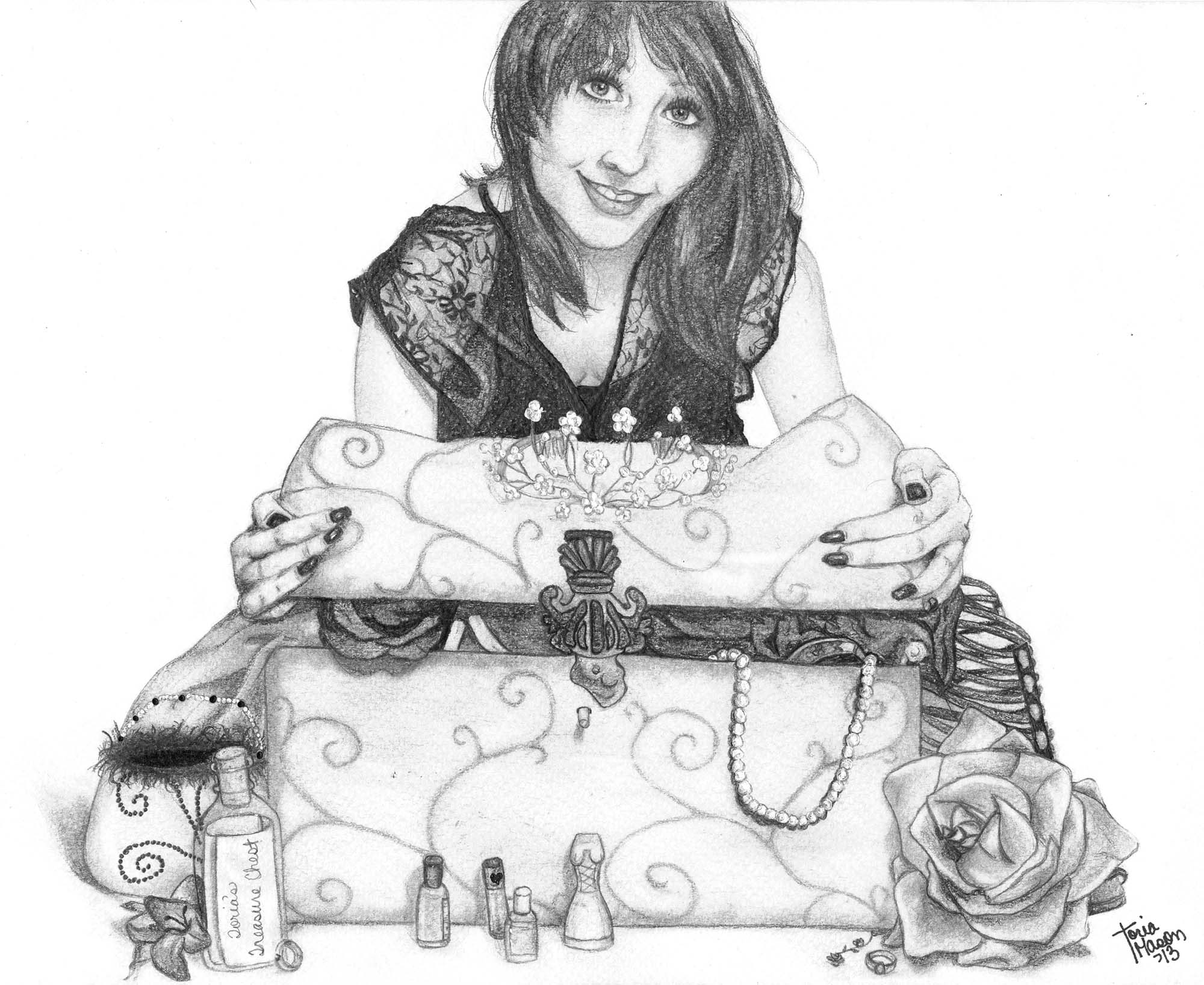 2000x1637 The Treasure Chest Drawing Art Of Toria Mason - Treasure Sketch