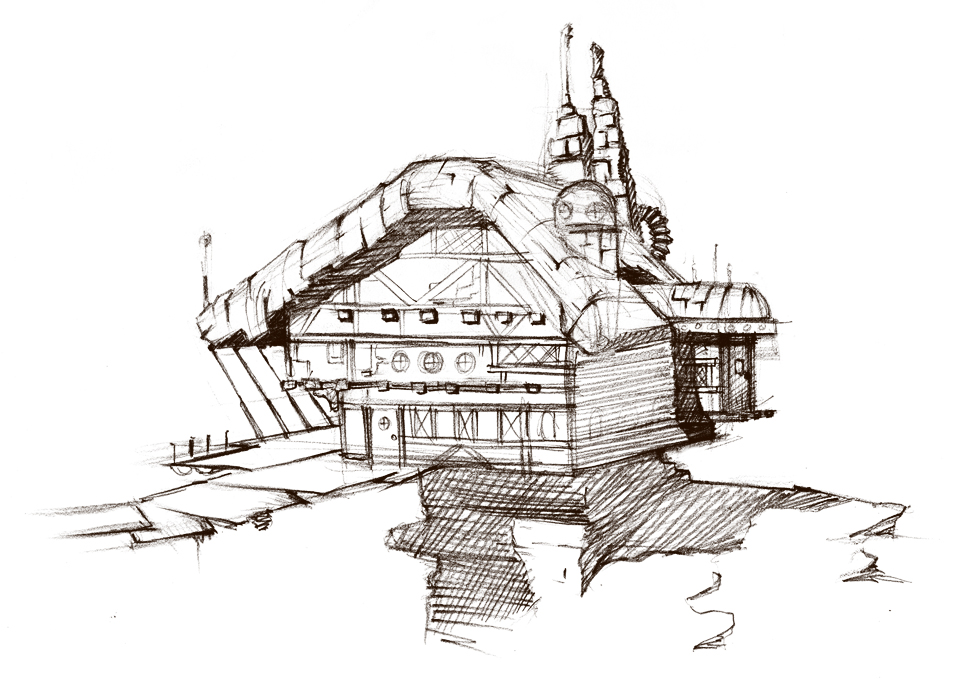 958x680 Treasure Planet House Sketch By Shikee - Treasure Sketch