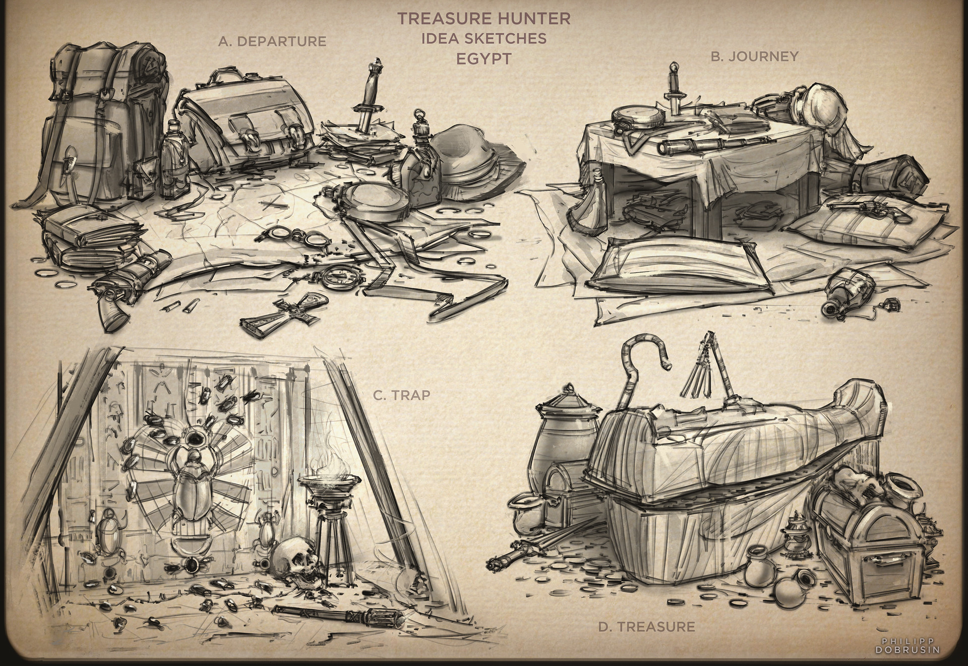 1920x1321 Artstation - Treasure Sketch