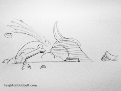 400x300 Buried Treasure Sketch By Leighton Hubbell - Treasure Sketch