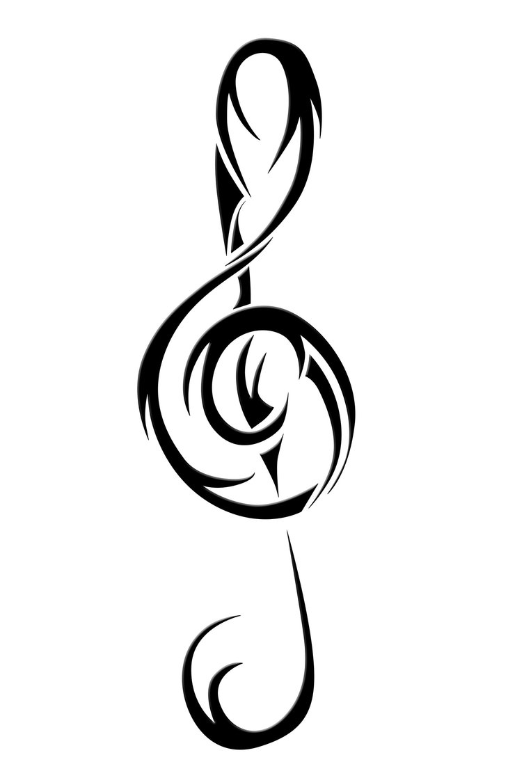 730x1095 Free Treble Clef Pic, Hanslodge Clip Art Collection - Treble Clef Sketch