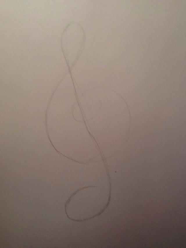 640x853 How To Draw A Decorative Treble Clef - Treble Clef Sketch