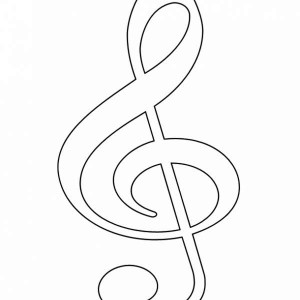 300x300 Treble Clef Coloring Pages - Treble Clef Sketch