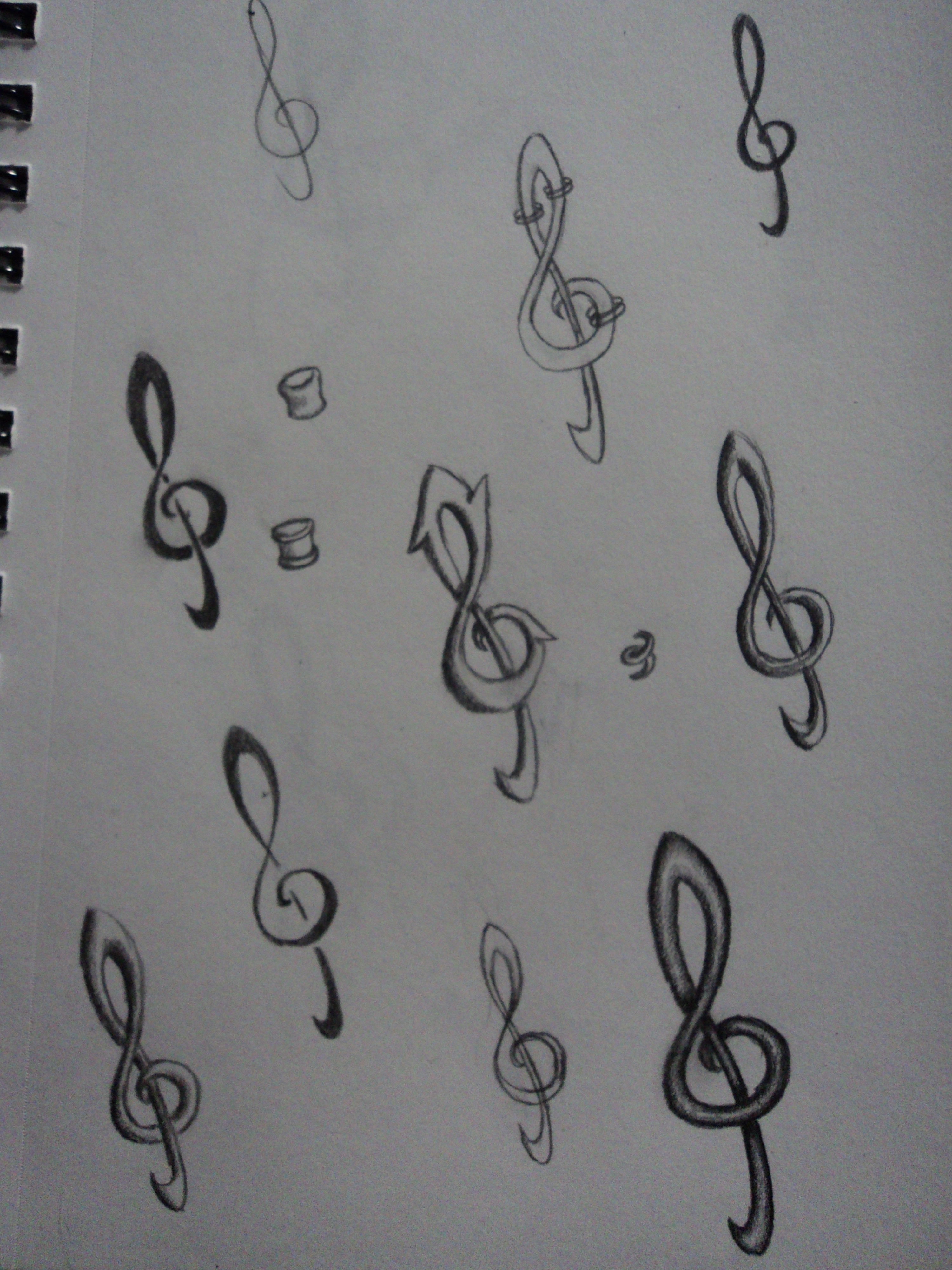 3000x4000 Treble Clef Sketch By Legendether - Treble Clef Sketch