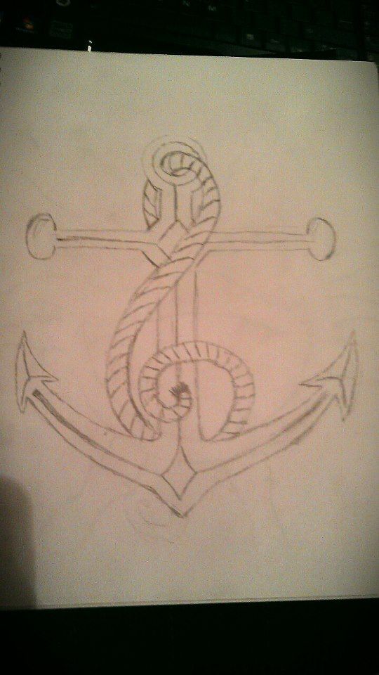 540x960 Anchor Amp Treble Clef Sketch By Moi. ) Tattoo That I Love - Treble Clef Sketch