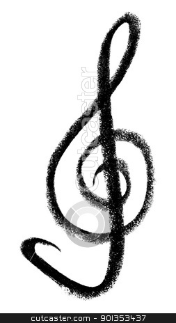 253x464 Clef Sketch Stock Photo - Treble Clef Sketch