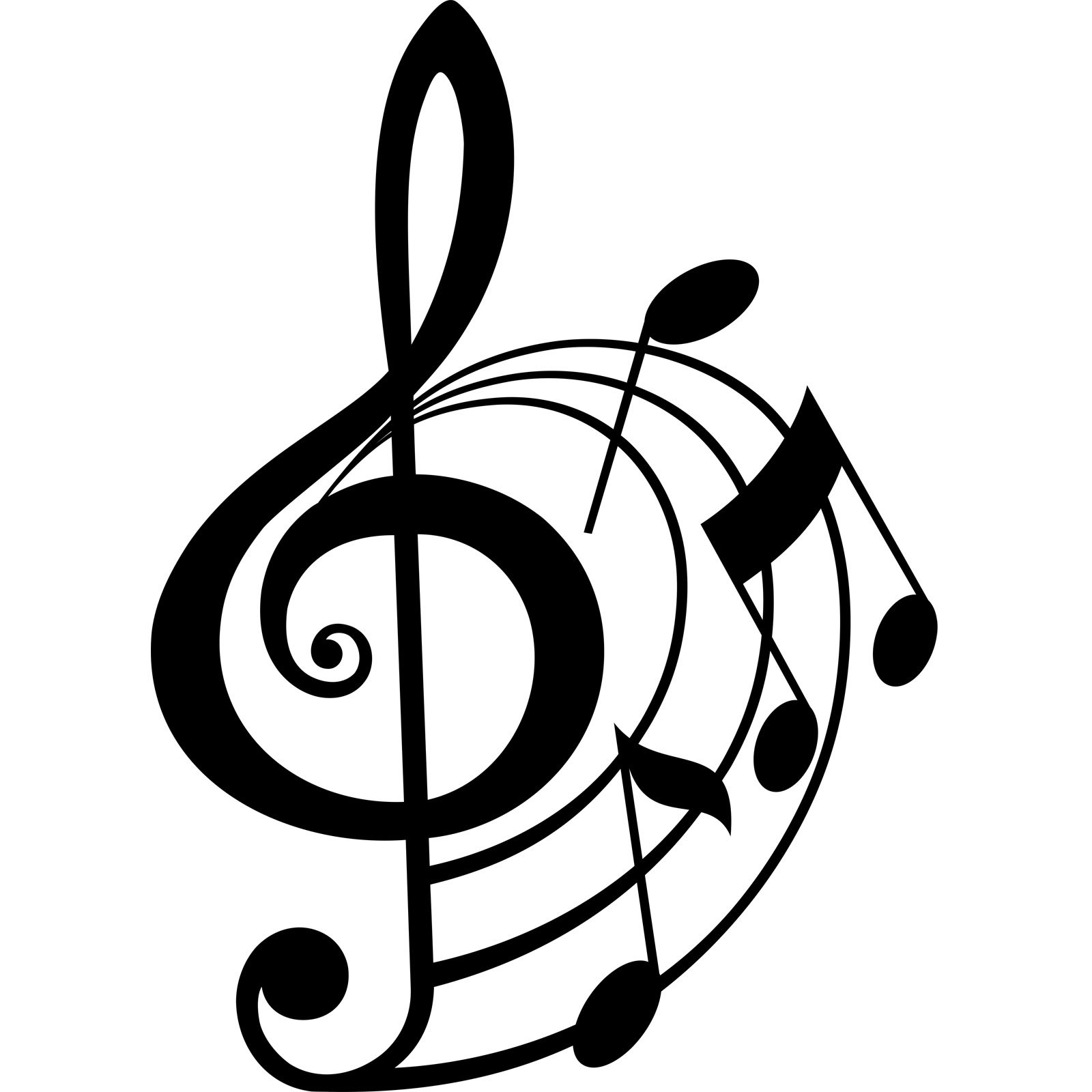 1600x1600 Fancy Treble Clef Designs - Treble Clef Sketch