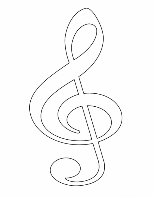 520x672 Treble Clef Coloring Pages Ashlee Club.tk - Treble Clef Sketch