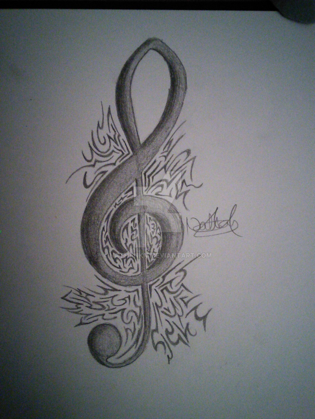 1024x1365 Treble Clef Design - Treble Clef Sketch