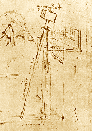 300x425 Leonardo Da Vinci - Trebuchet Sketch