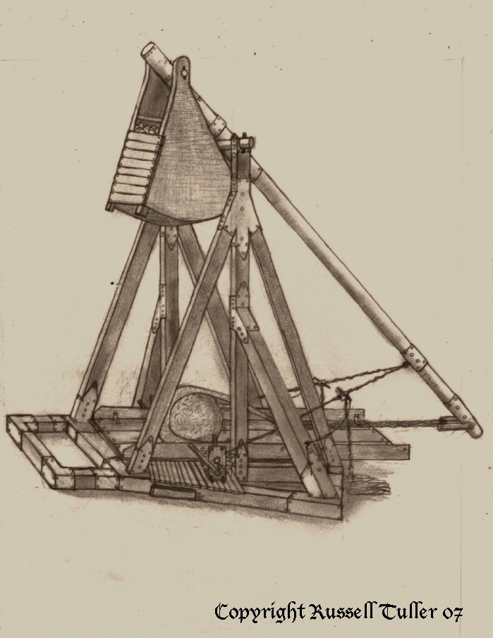 699x905 Medieval Trebuchet By Russelltuller - Trebuchet Sketch
