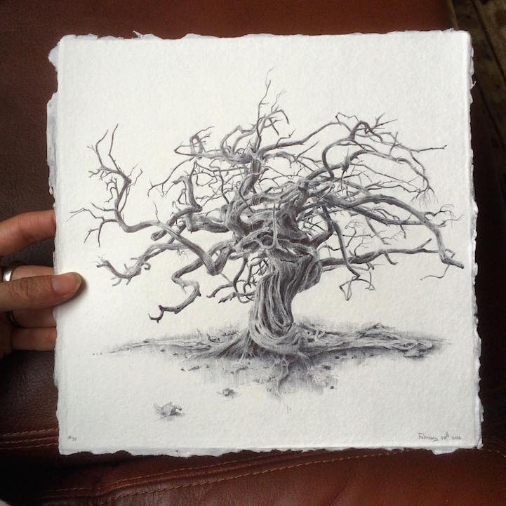 721x721 Artist Reflects On Life During Pregnancy By Drawing Trees From - Tree Art Sketch