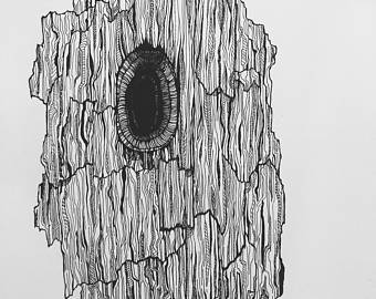 340x270 Tree Bark Pen Etsy - Tree Bark Sketch