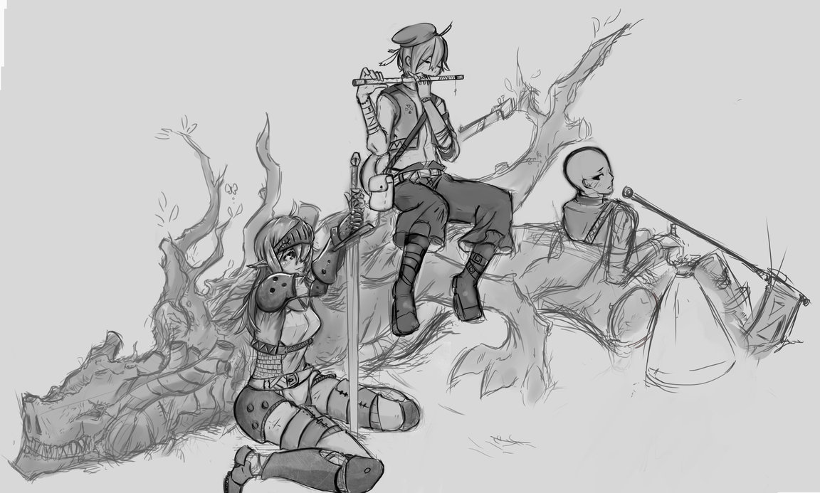 1152x693 Tree Bark Dragon - Tree Bark Sketch